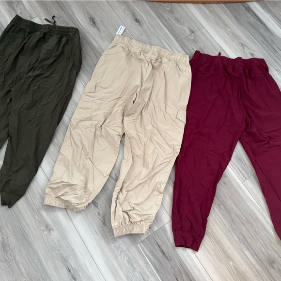 Old Navy Women's Joggers in Olive, Beige, and Burgundy - Picture 2 of 2